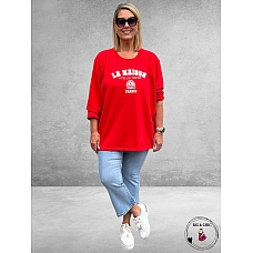 KAFFE CURVE Sweater Berla Rood